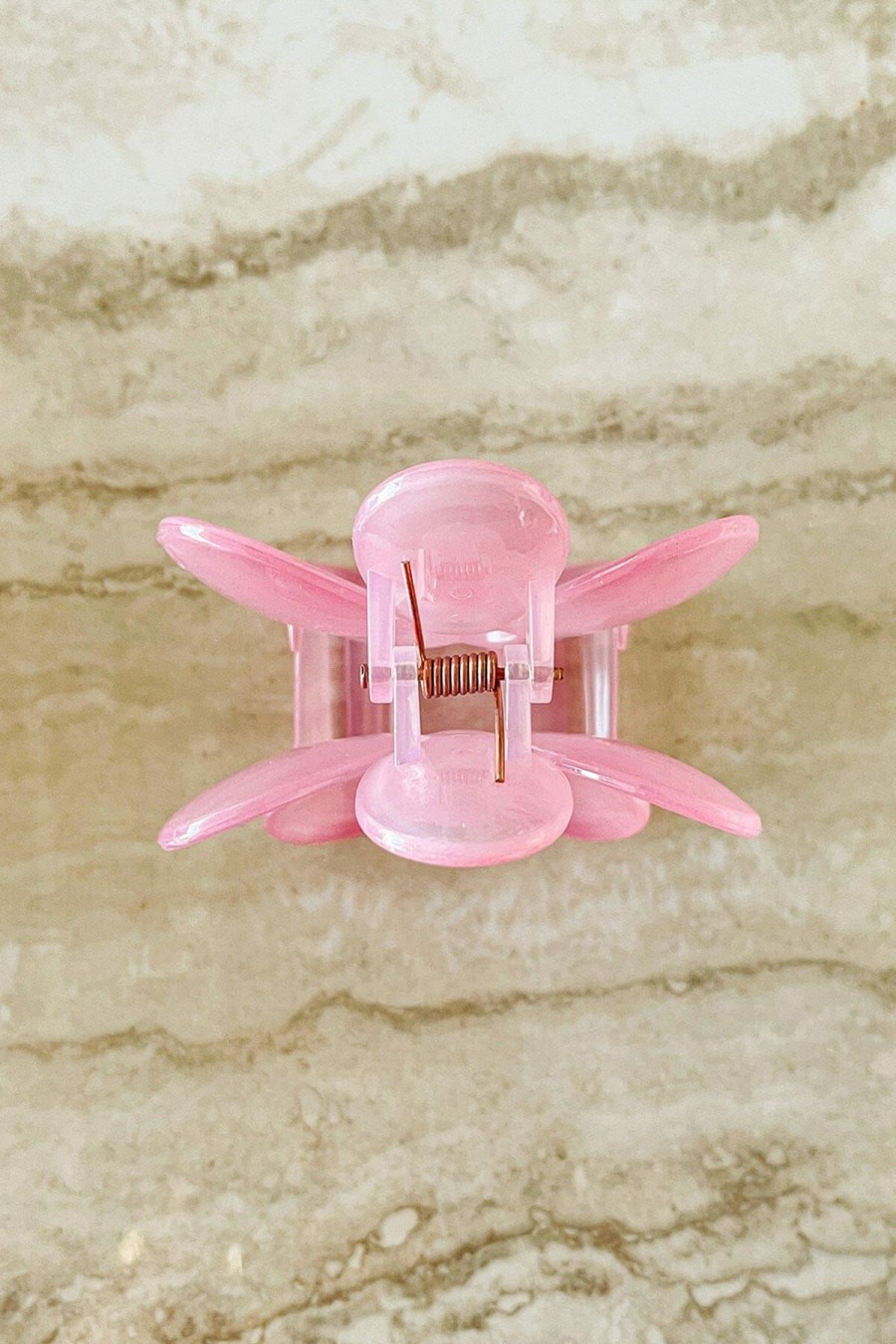 Higher Love * | Buy Dippin' Daisy'S Oopsy Daisy Hair Claw Clip Clear Pink Clear Pink