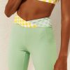 Summer Sanctuary * | Budget Dippin' Daisy'S Trackstar Biker Short Checked Out (Green/Yellow) Checked Out (Green/Yellow)